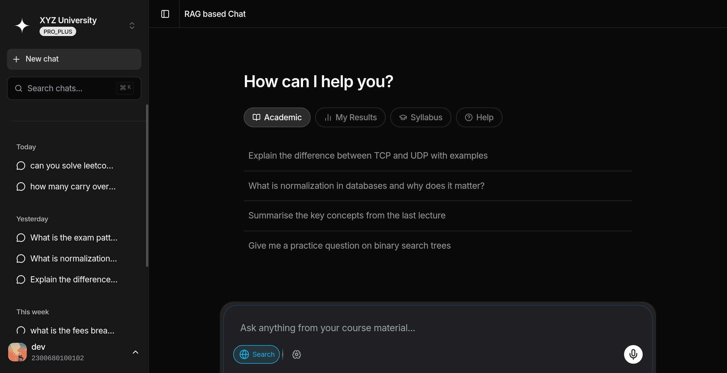 Dashboard preview